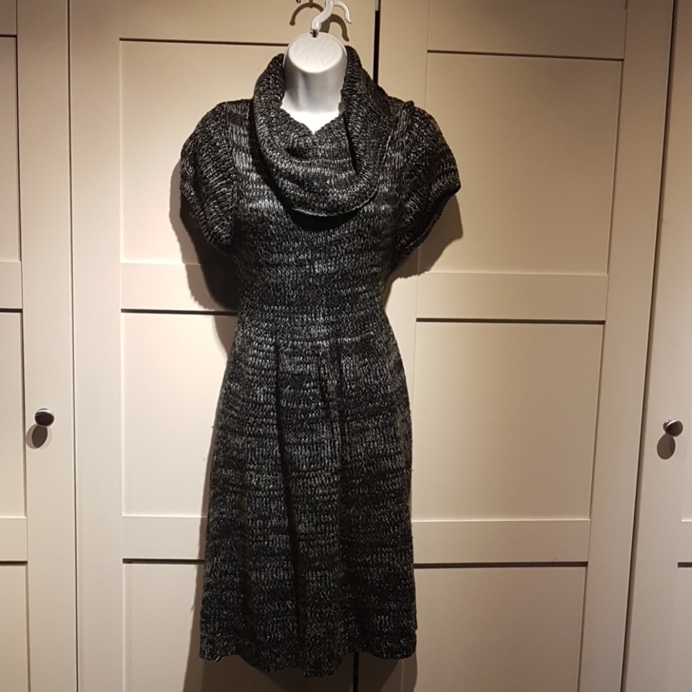 Cowel neck sweater dress